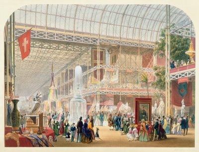 Gran Exposición, 1851: Transepto Central del Palacio de Cristal de English School